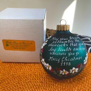 Irish Blessing Christmas Ornament in Box, Little Shop of Shamrocks